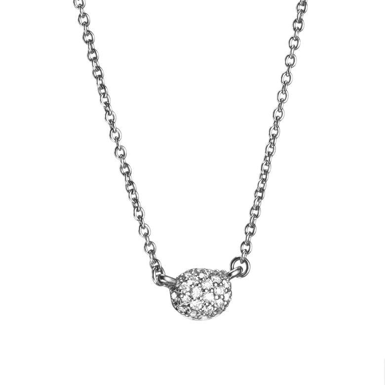 Love Bead Necklace – Diamonds, Vitt guld, 38/40/42 cm