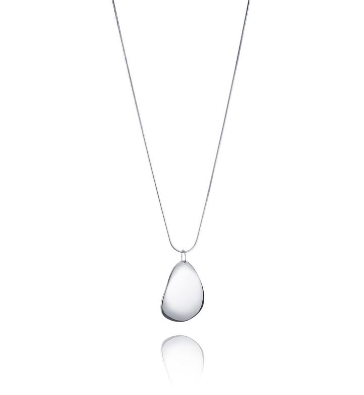 Rose Petal Pendant – Silver, 42 cm