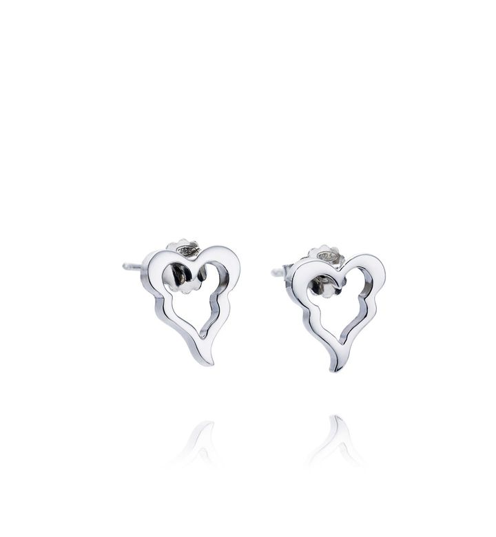 Crazy Heart Ear – Silver