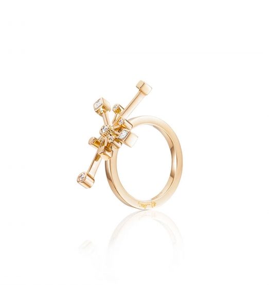 Little Kaboom & Stars Ring – Guld