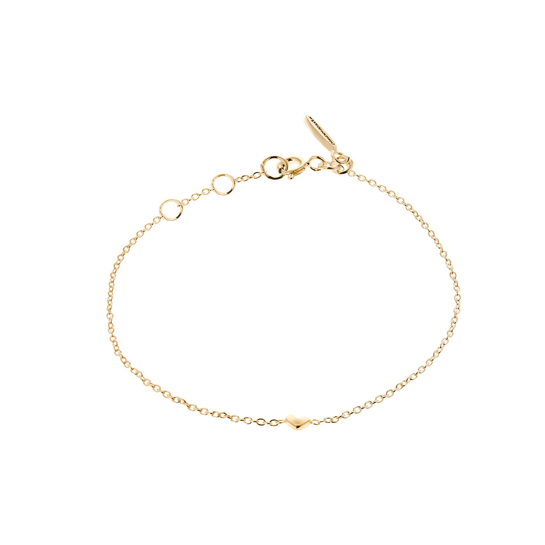 Loving Heart Drop Bracelet Gold