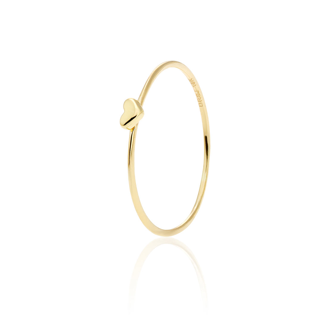 Loving Heart Drop Ring Gold