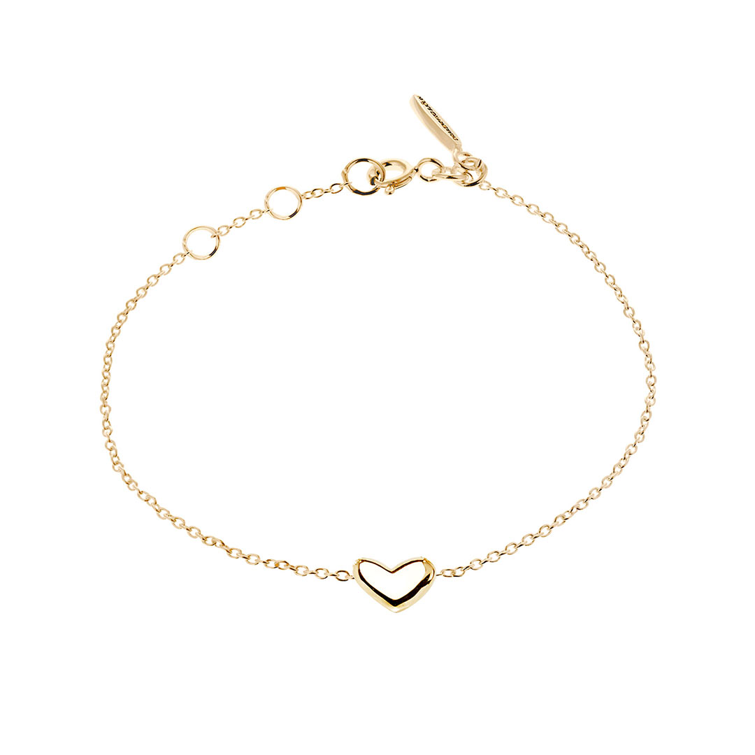 Loving Heart Medium Single Bracelet Gold