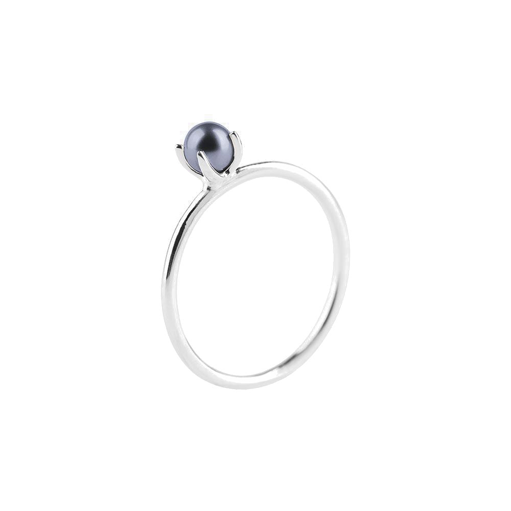 Petite Pearl Midnight Ring