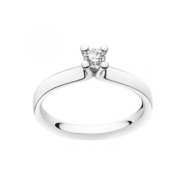 Magic Solitaire Ring – 18 Karat Vitt Guld med Briljant