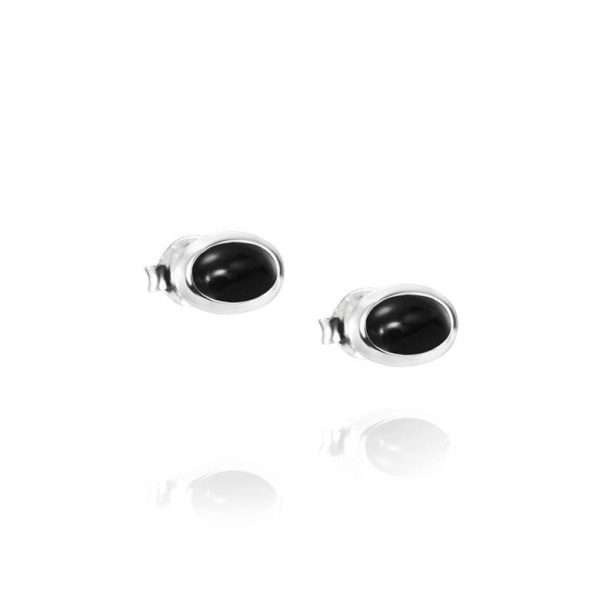 Love Bead Ear Silver Onyx