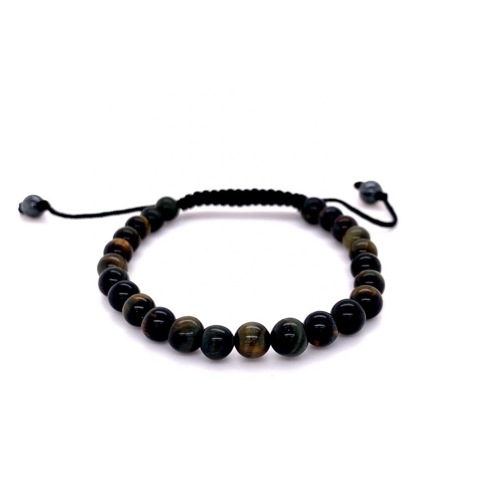 Karma Bracelet Tiger Eye Blue