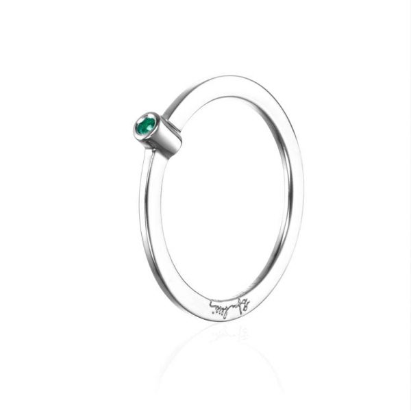 Micro Blink Ring Green Emerald