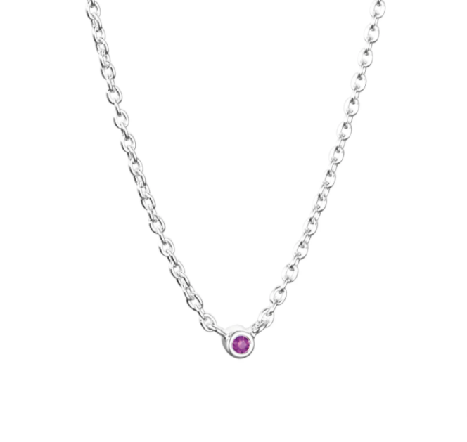 Micro Blink Necklace Pink Sapphire