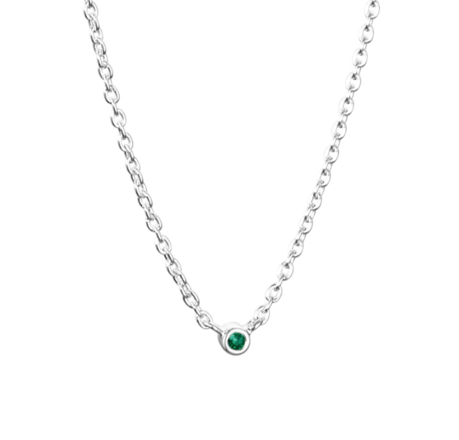 Micro Blink Necklace Green Emerald