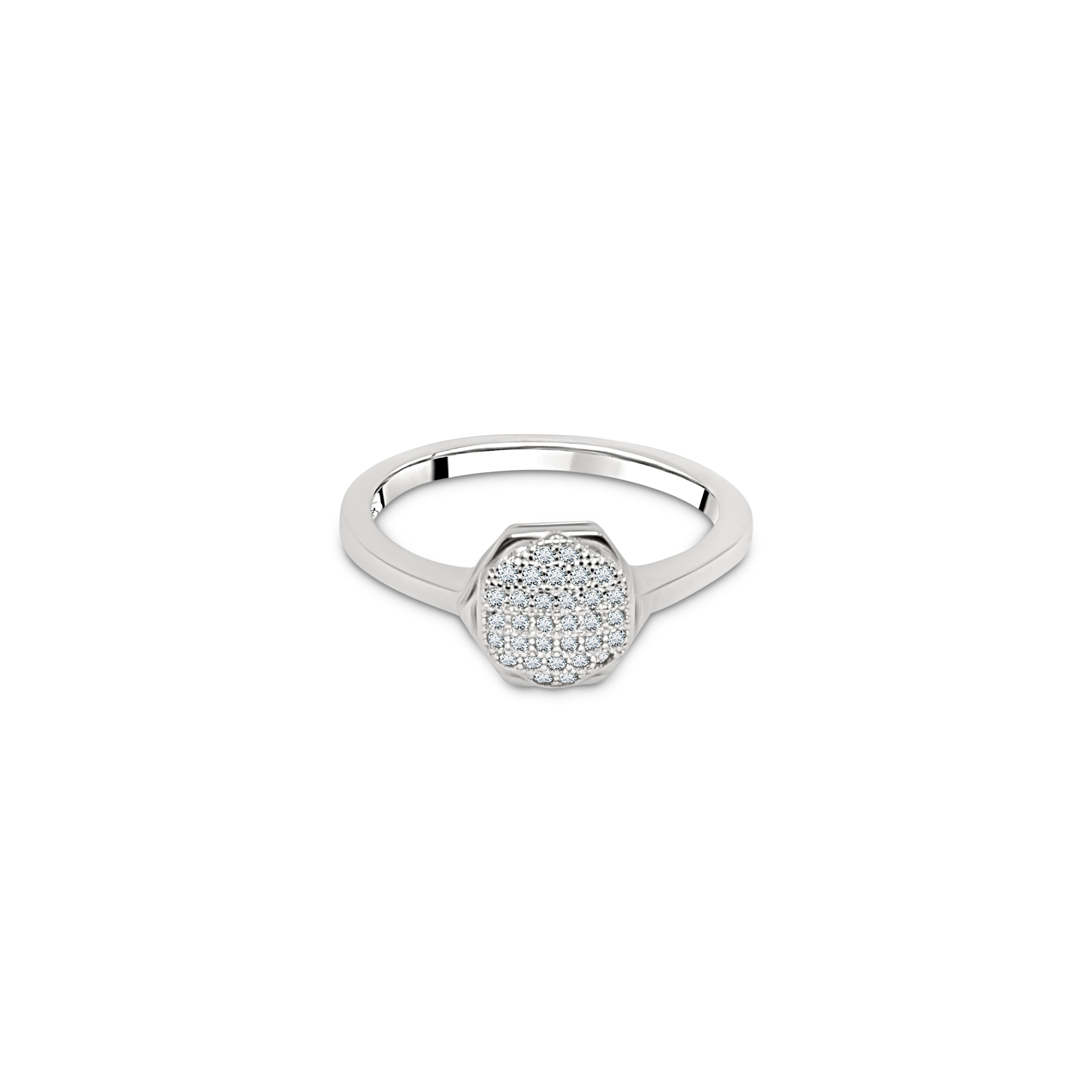 Silverring Sparkling Hexagon