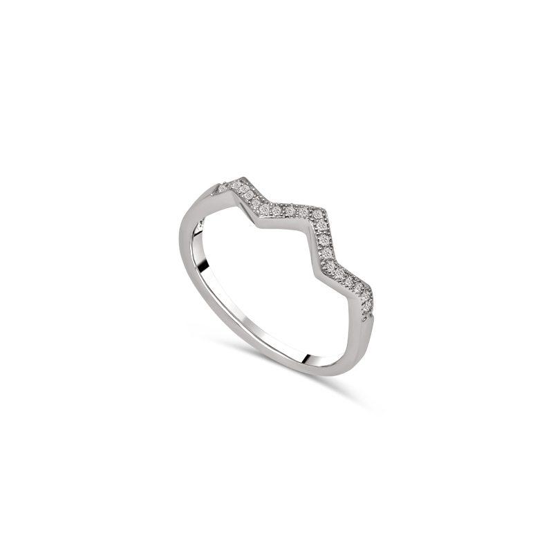 Silverring Sparkling Zig Zag