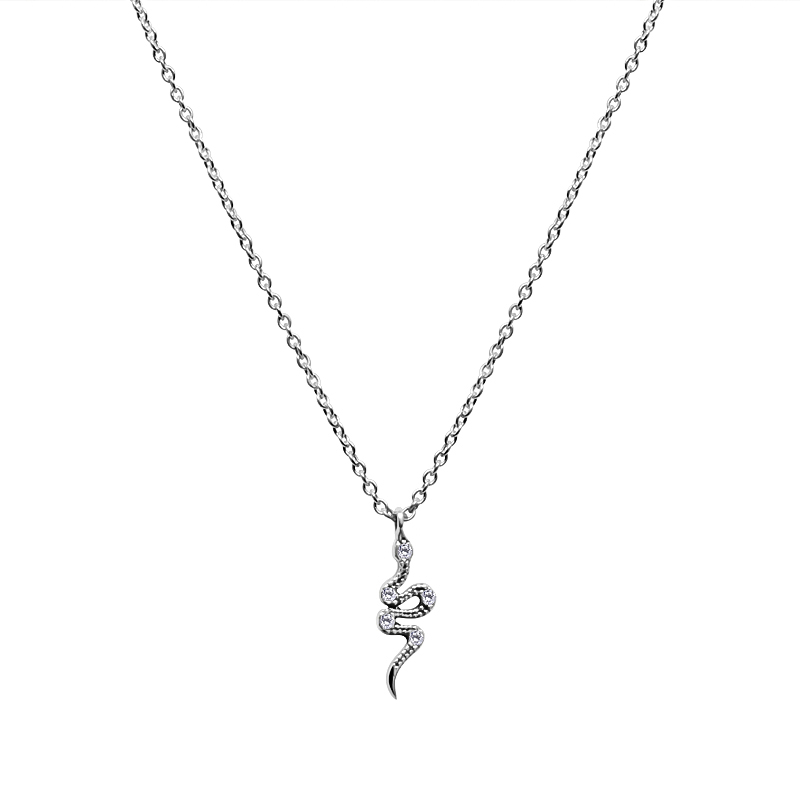 Silverhalsband ”Snake”