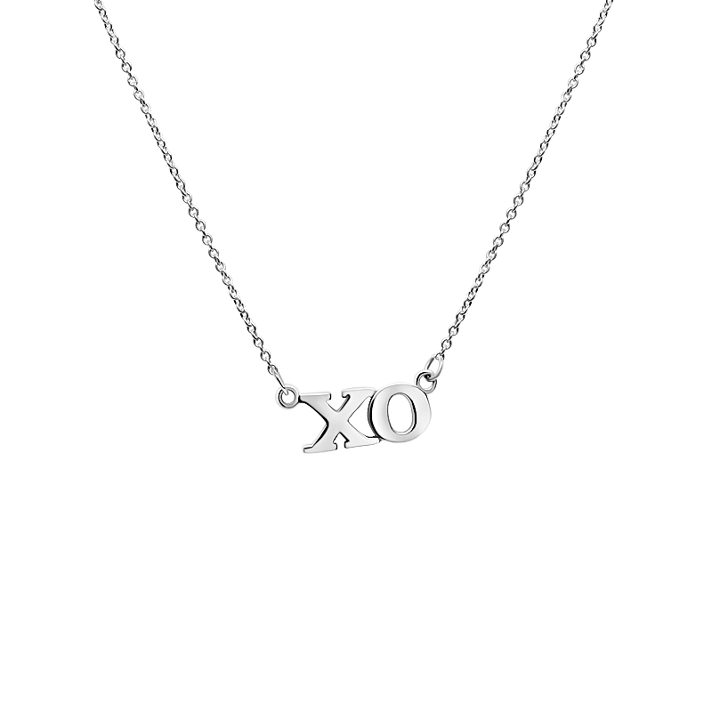 Silverhalsband ”XO”