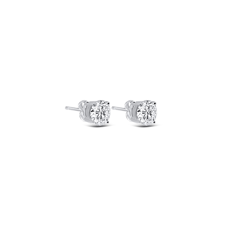 Silverörhängen m. vit cubic zirkonia 7mm