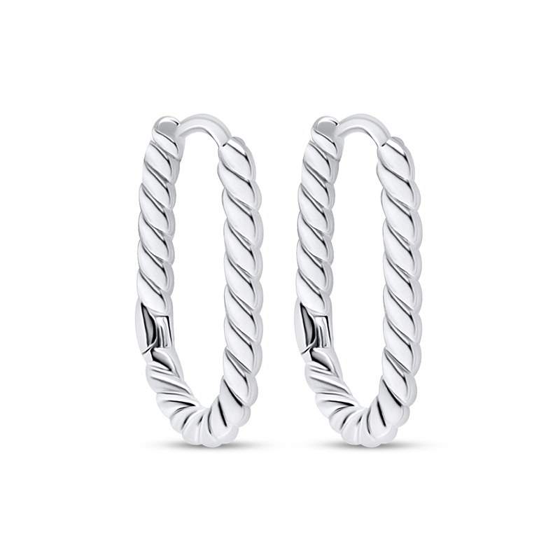 Silverhoops ”Twisted Oval”