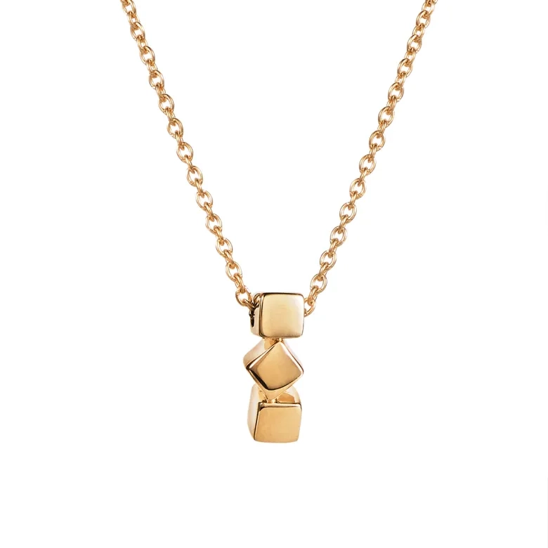 Dice Necklace Gold