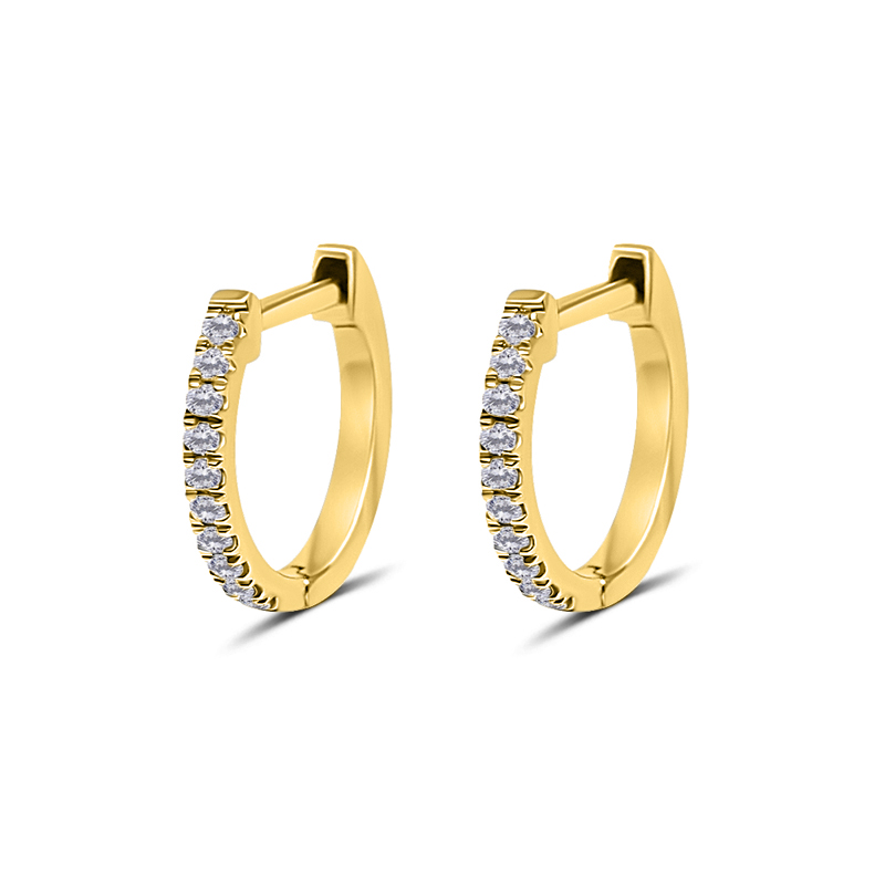 Diamond Hoops 0,10ct Gold